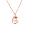 Smart Series Titanium Steel Women's Fashion Beating Heart Necklace With Letter Number Text Pattern O Chain