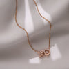 Smart Series Titanium Steel Women's Fashion Beating Heart Necklace With Letter Number Text Pattern O Chain