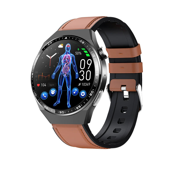 Smart Watch Alloy And Silicone Material Multifunctional Sports Round Dial Daily Waterproof