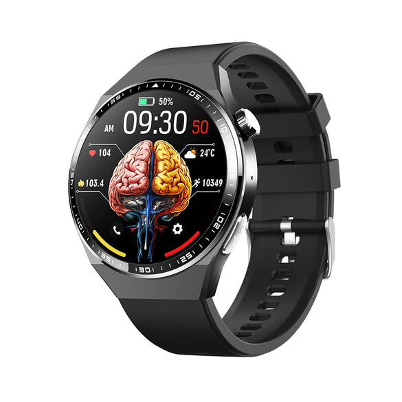 Smart Watch Alloy And Silicone Material Multifunctional Sports Round Dial Daily Waterproof