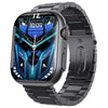 Smart Watch Aluminum Alloy Case Silicone Wrist Strap Square Dial Sporty Style Bluetooth Multitouch Screen For Health Monitoring