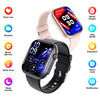 Smart Watch Aluminum Alloy Case Silicone Wrist Strap Square Dial Sporty Style Bluetooth Multitouch Screen For Health Monitoring