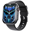 Smart Watch Aluminum Alloy Case Silicone Wrist Strap Square Dial Sporty Style Bluetooth Multitouch Screen For Health Monitoring