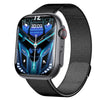 Smart Watch Aluminum Alloy Case Silicone Wrist Strap Square Dial Sporty Style Bluetooth Multitouch Screen For Health Monitoring