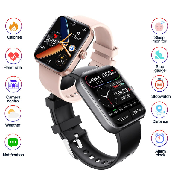 Smart Watch Aluminum Alloy Environmentally Friendly Silicone Square Health Sports Daily Waterproof Blood Oxygen Detection