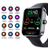Smart Watch Aluminum Alloy Square Dial Sporty Style Silicone Strap Bluetooth Touch Screen Blood Oxygen Monitoring