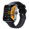 Smart Watch Aluminum Alloy Square Dial Sporty Style Silicone Strap Bluetooth Touch Screen Blood Oxygen Monitoring