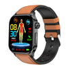 Smart Watch Bluetooth Call Monitoring Amoled Screen Silicone Strap Square Dial