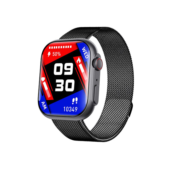Smart Watch Health Monitoring Sports Watch With Environmental Silicone Strap Square Dial And Magnetic Attraction Charging