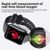 Smart Watch Multifunction Blood Glucose Blood Pressure Heart Rate Blood Oxygen Monitoring Sos Alarm Call Square Dial Daily Waterproof Environmentally Friendly Silicone Wristband