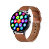 Smart Watch Silicone Wrist Strap Alloy Case Sporty Style Round Dial Touch Push Button Operation Blood Oxygen Heart Rate Measurement
