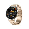 Smart Watch Silicone Wrist Strap Alloy Case Sporty Style Round Dial Touch Push Button Operation Blood Oxygen Heart Rate Measurement