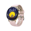 Smart Watch Silicone Wrist Strap Alloy Case Sporty Style Round Dial Touch Push Button Operation Blood Oxygen Heart Rate Measurement