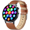 Smart Watch Silicone Wrist Strap Sporty Round Dial Bluetooth Touch Screen Heart Rate Sleep Blood Oxygen Etc Function