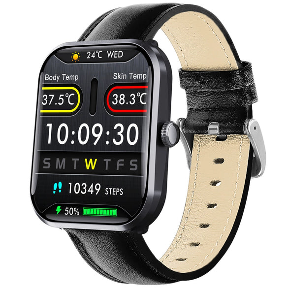 Smart Watch Silicone Wristband Square Dial Bluetooth Blood Oxygen Detection Heart Rate Blood Pressure
