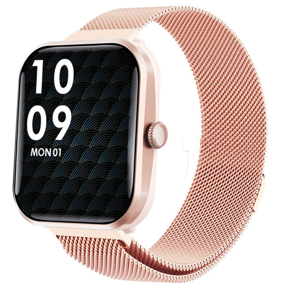 Smart Watch Silicone Wristband Square Dial Bluetooth Blood Oxygen Detection Heart Rate Blood Pressure