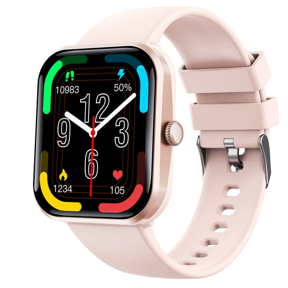 Smart Watch Silicone Wristband Square Dial Bluetooth Blood Oxygen Detection Heart Rate Blood Pressure
