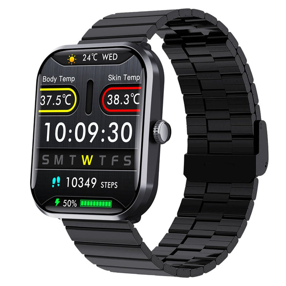 Smart Watch Silicone Wristband Square Dial Bluetooth Blood Oxygen Detection Heart Rate Blood Pressure