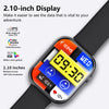 Smart Watch Square Dial Sporty Strap Silicone Wrist Strap Bluetooth Communication Blood Sugar Monitoring Breathing Training Calorie Step Counting Sos Fall For Help Oxygen Test
