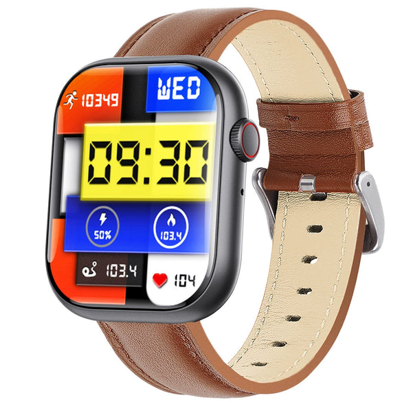 Smart Watch Square Dial Sporty Strap Silicone Wrist Strap Bluetooth Communication Blood Sugar Monitoring Breathing Training Calorie Step Counting Sos Fall For Help Oxygen Test