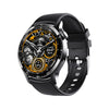 Smart Watch Titanium Alloy Case Silicone Wrist Strap Round Dial Multifunctional Sports Bluetooth Call Blood Pressure Heart Rate Blood Oxygen Monitoring