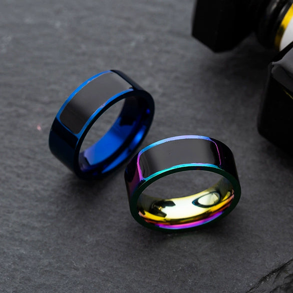 Smart Wearable Jewelry Titanium Steel Geometric Sculpture Unisex Ring