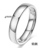 Smooth Black Geometric Tungsten Steel Couple Rings With Electroplated Finish Wholesale Unisex Jewelry
