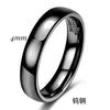 Smooth Plain Geometric Tungsten Steel Couple Rings With Gold Electroplated Finish Unisex Jewelry Accessories Wholesale