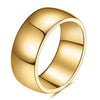 Smooth Plain Geometric Tungsten Steel Couple Rings With Gold Electroplated Finish Unisex Jewelry Accessories Wholesale