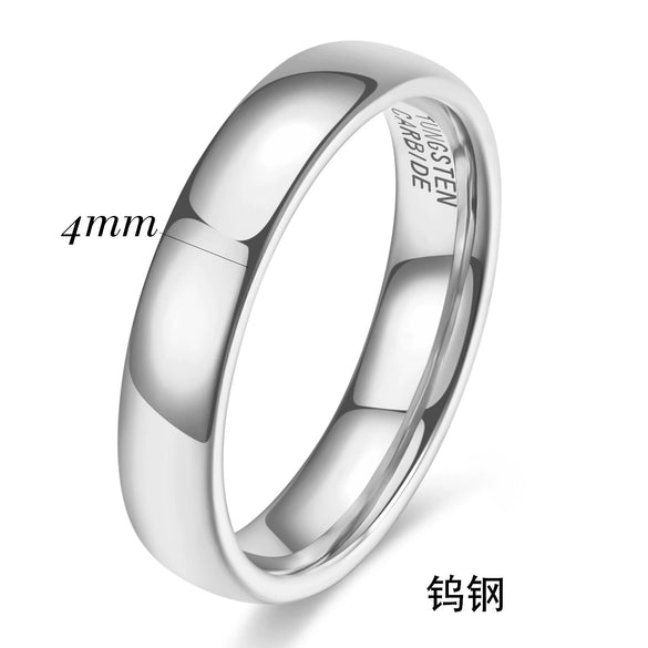 Smooth Plain Geometric Tungsten Steel Couple Rings With Gold Electroplated Finish Unisex Jewelry Accessories Wholesale