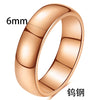 Smooth Plain Geometric Tungsten Steel Couple Rings With Gold Electroplated Finish Unisex Jewelry Accessories Wholesale