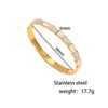 Snake Bone Bracelet Titanium Steel With Diamonds Electroplating