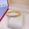 Snake Bone Bracelet Titanium Steel With Diamonds Electroplating