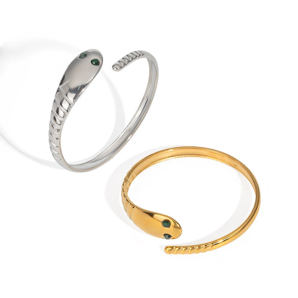 Snake Bracelet Stainless Steel Light Luxury Simple Ins Style Pvd Furnace Vacuum Real Gold Plated Jewelry
