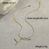 Snake Element Titanium Steel And Stainless Steel Necklace With Diamond Snake Tassel Pendant Electroplated Jewelry