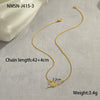 Snake Element Titanium Steel And Stainless Steel Necklace With Diamond Snake Tassel Pendant Electroplated Jewelry