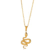 Snake Pendant Hiphop Necklace Stainless Steel Gold Plated Animals Zodiac Style