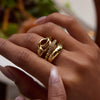 Snake Ring Stainless Steel Animal Geometric Electroplating Women's Jewelry