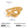 Snake Ring Stainless Steel Animal Geometric Electroplating Women's Jewelry