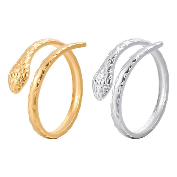 Snake Ring Stainless Steel Titanium Steel Electroplated Niche Style For Women