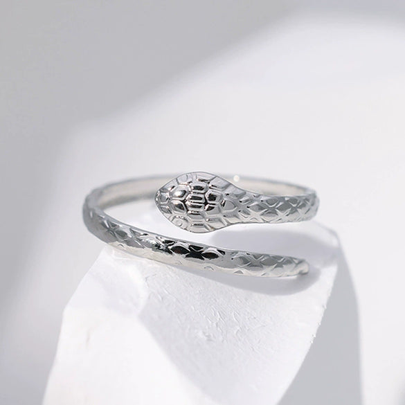 Snake Ring Stainless Steel Titanium Steel Electroplated Niche Style For Women