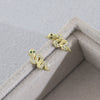 Snakeshaped Copper Earrings For Women With Electroplating Animal Pattern Light Luxury Style