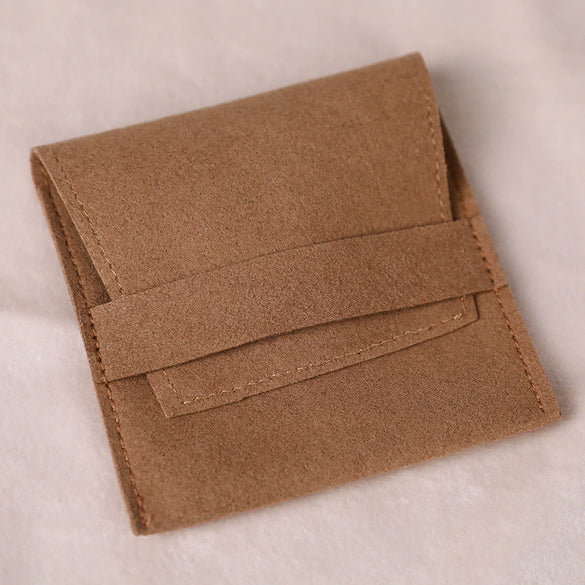 Snap Bag Velvet Jewelry Packaging Hidden Buckle Storage Bag Doublesided Fabric Bag