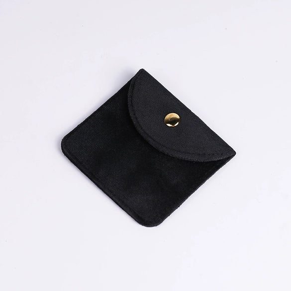 Snap Bag Velvet Jewelry Packaging Hidden Buckle Storage Bag Doublesided Fabric Bag