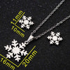 Snowflake Necklace And Earrings Set For Women Stainless Steel Electroplated Jewelry With Ochain Simple Christmas Gift