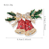 Snowman Christmas Enamel Brooch With Rhinestone Accents Electroplated Alloy Clothing Accessory