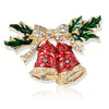 Snowman Christmas Enamel Brooch With Rhinestone Accents Electroplated Alloy Clothing Accessory