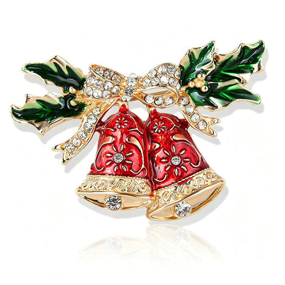 Snowman Christmas Enamel Brooch With Rhinestone Accents Electroplated Alloy Clothing Accessory