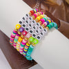 Soft Ceramic Copper Beads Acrylic Handmade Geometric Unisex Bracelet