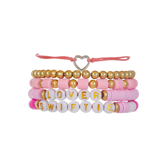 Soft Ceramic Copper Beads Acrylic Handmade Geometric Unisex Bracelet